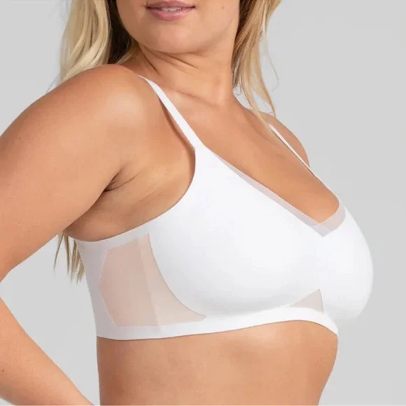 Honeylove CrossOver Bra Bundle 1 in Astral White and 1 in Black size L 38 B/C